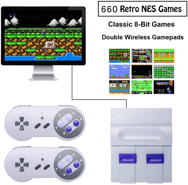 Home Mini Entertainment System Video Game Console Built-in 660 Retro Classic NES 8-bit Game Console