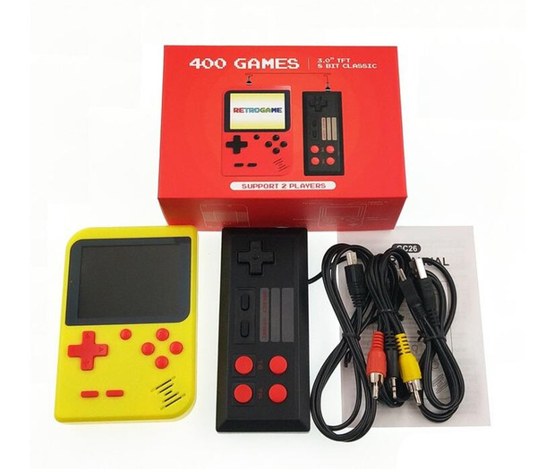 orginal Colorful Mini Handheld Game Console Nostalgic Game Player 8 Bit 400 in 1 FC Games LCD Display