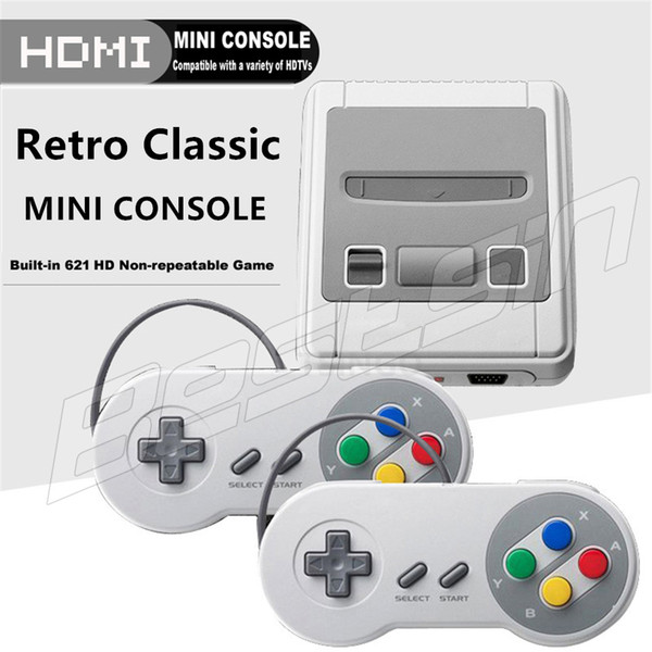 HD Game Console Mini Classic TV GAME Can Store 621 Game Console Video Handheld for SFC With Retail Box For NES