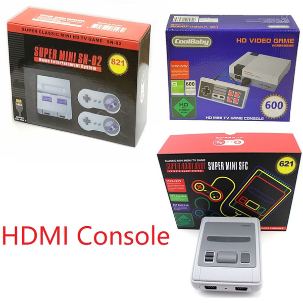 HDMI TV Game Console 621 821 CoolBaby 600 Model Newest Video Game Consoles For SFC SNES NES HD Games Console Christmas Gift