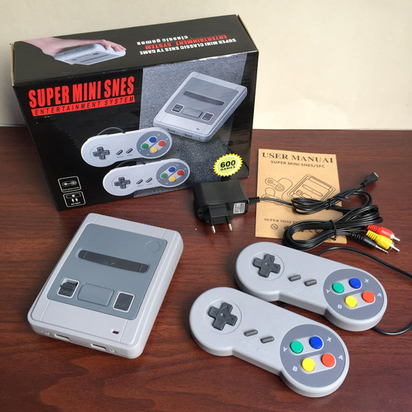 New super classic SFC 8bit mini SNES 600 games console nostalgic video game console free shipping