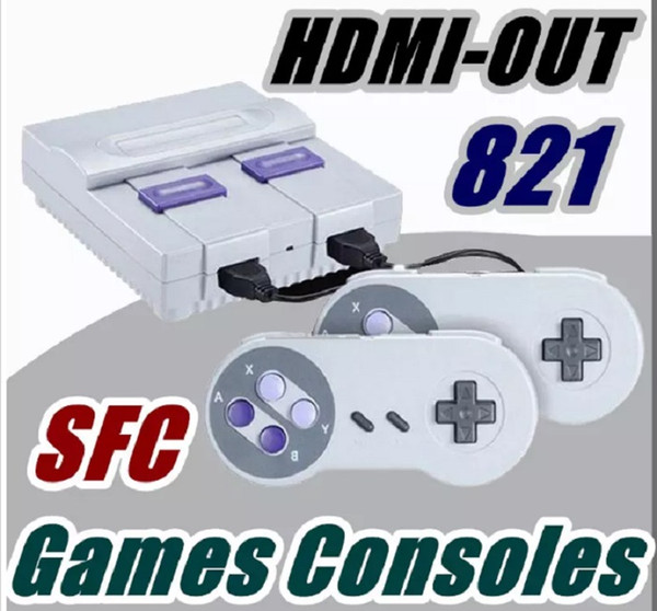 Single-piece HDMI Out TV Game Console can store 821 games Video Handheld for SNES games consoles toys