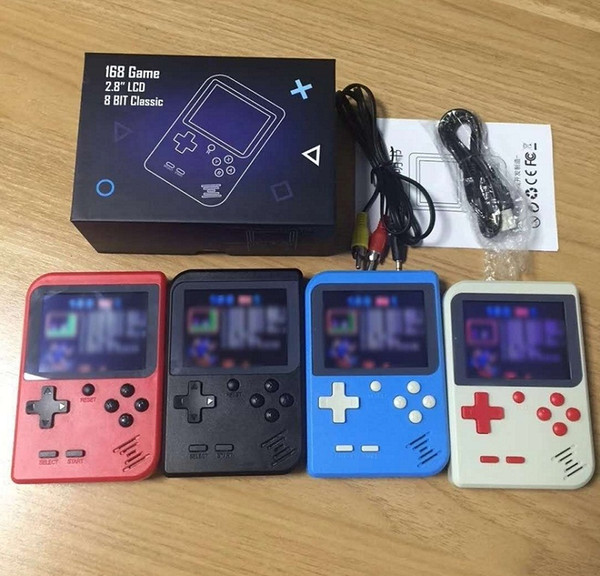 168-in-1 Retro Portable Mini Handheld FC Game Console, 2.8'' Screen, Texture Surface, TV-Out, Customizable Best Kids Gift, , free DHL