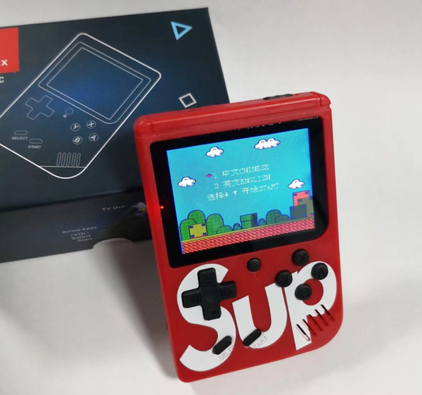 New SUP Handheld Game Console Sup Plus Portable Nostalgic Game Player 8 Bit 168 400 in 1 FC Games Color LCD Display