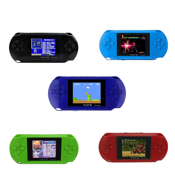 5 Color Handheld Game Player 16 bit Portable Video Game Console PXP3 Games Console Pocket Game Player Best Gift for Christmas Free Shipping