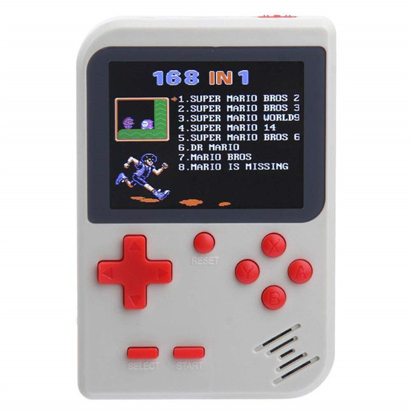 2018 New Mini Handheld Game Console Retro Game Console 2.8 Inch Screen 168 Classic Pocket Game Player TV Output Portable Video Games Console