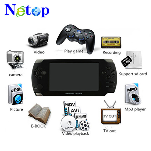 Netop 8GB 4.3 Inch touch screen PMP Handheld Game Player s431 MP4 MP5 Player Video FM Camera Portable Game Console