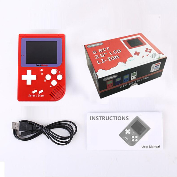 DHL FREE CoolBaby RS-6 Portable Retro Mini Handheld Game Console 8 bit Color LCD Game Player For FC Game