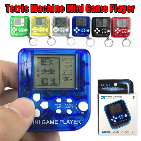 Ultra small mini Tetris children portable gaming console LCD players children classic electronic educational toys