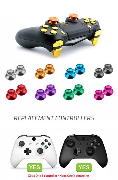 DATA FROG Metal Thumb Sticks Joystick Grip Button For Sony PS4 Controller Analog Stick Cap For Xbox One /PS4 Slim/Pro Gamepad