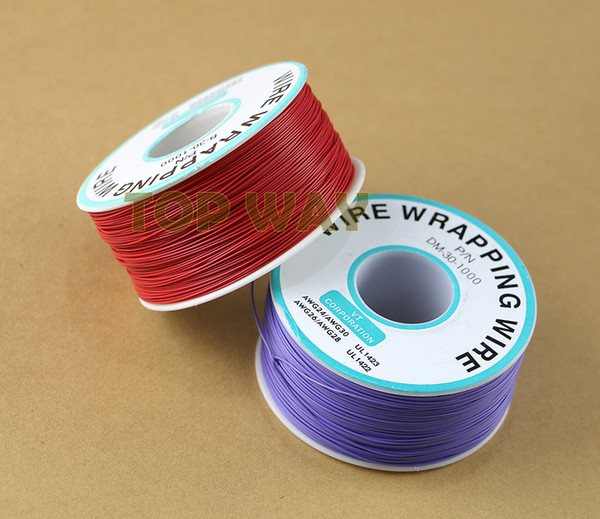 Wrapping Wire Cord 30AWG Soldering 305m1000Ft Red Tinned Plated Copper Cable