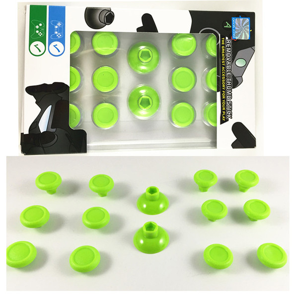 14 in 1 Enhanced Candy Green Thumbsticks Thumb Stick Joystick Caps Cover Custom for Sony PS4 Playstation PS4 Pro Slim Controller