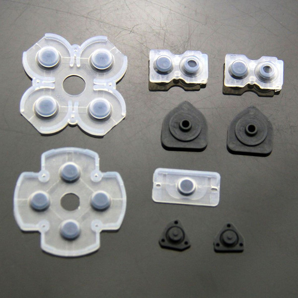 50set per lot Soft Silicone Conductive Rubber Adhesive Button Pad For Play Station 4 PS4 Controller