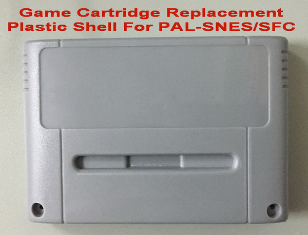 Gray color Game Cartridge Replacement Plastic Shell For PAL SNES and SFC Console