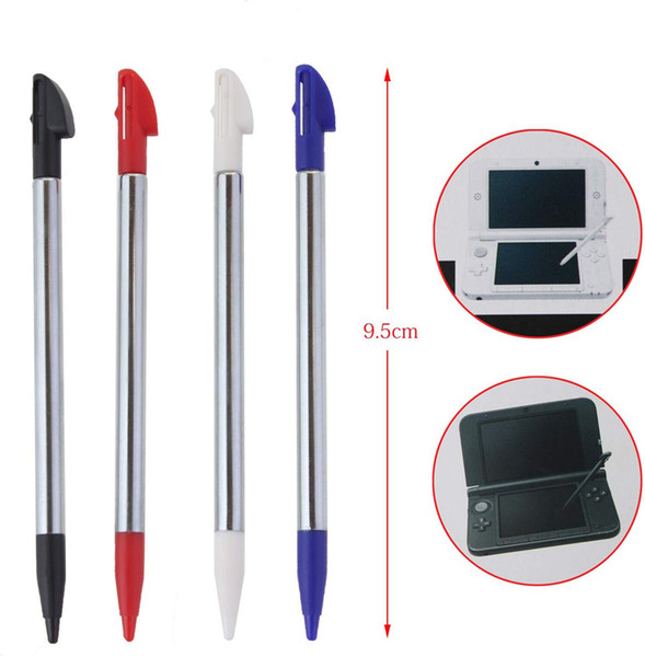 Retractable Metal Stylus Touch Screen Pen For 3DS LL XL 3DSLL 3DSXL Console DHL FEDEX EMS FREE SHIPPING