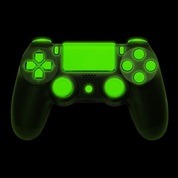 Glow in the Dark Full Button Buttons Set Trigger D pad Thumbstick Thumbsticks Joystick cap For PS4 controller High Quality FAST SHIP