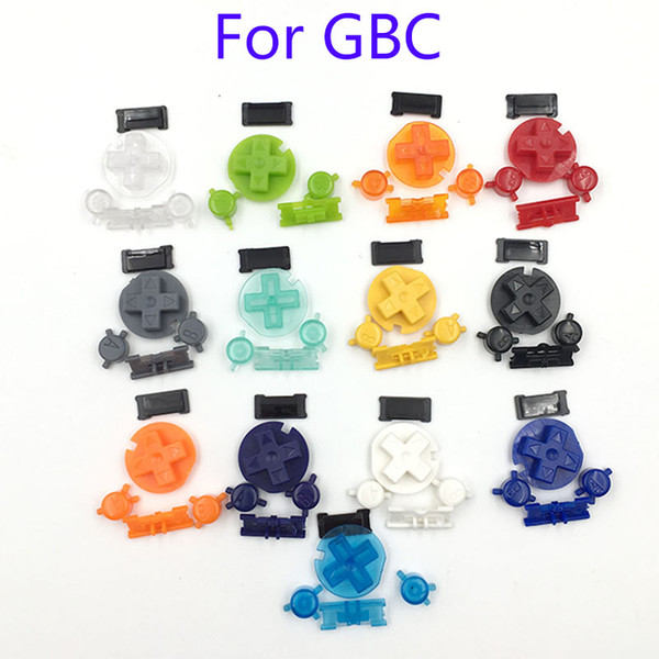 Plastic Power ON OFF Buttons Keypads for Gameboy Color GBC Colorful Buttons for GBC D Pads A B Buttons DHL FEDEX EMS FREE SHIPPING