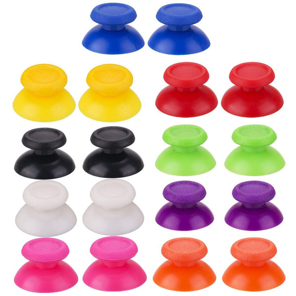 Colorful Multicolor 3D Analog Thumbstick Thumb stick Rocker Joystick Cap Cover Mushroom for Sony PS4 Controller Button DHL EMS FREE SHIPPING