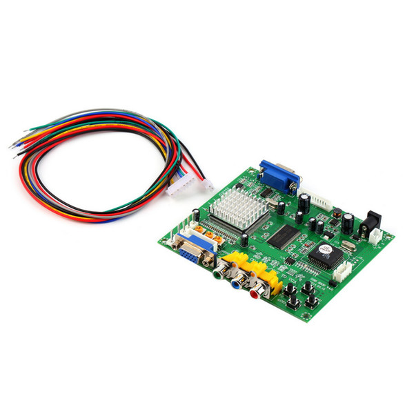 Freeshipping 117*100*20 mm 5VDC +/- 0.5v (2A) Arcade Game RGB/CGA/EGA/YUV to VGA HD Video Converter Board HD9800/GBS8200