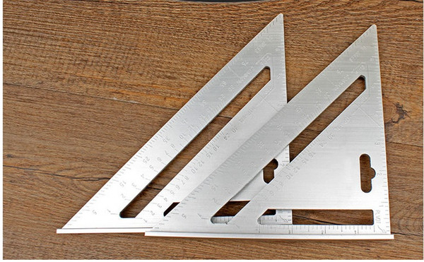 8''/200mm Aluminun Alloy Triangle Ruler Protractor Angle Ruler 90 Dgree For Construction DIY Artists Carpenter Measuring Tools