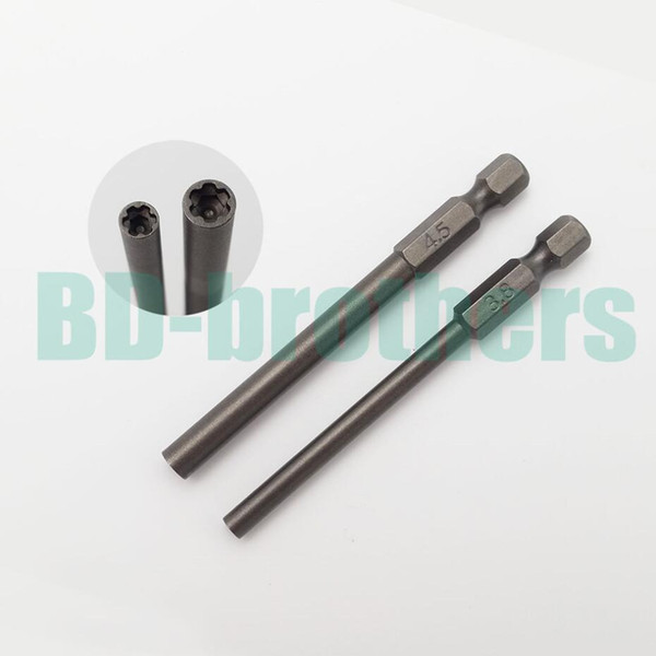 High Quality 75mm Dark Gray 3.8 4.5 Security Bit Screwdriver Gamebit 3.8mm / 4.5mm Key for NGC SFC MD NES N64 SNES 100set/lot