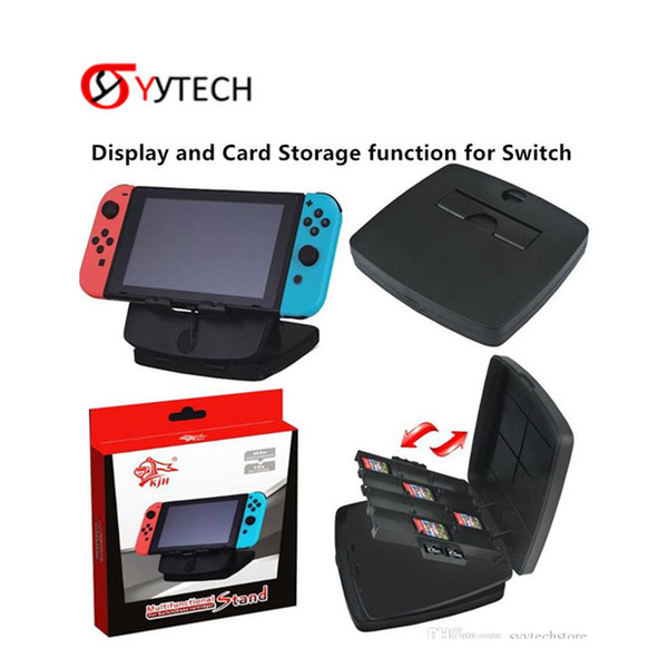 SYYTECH Hot Selling Card Storage function Multifunction Stand with Game Card Boxes Storage pro For Nintendo Switch