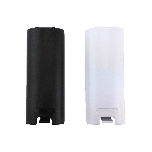 New Plastic Battery Back Door Cover Lid Shell Replacement For Wii Remote Controller Battery Door Black White 100pcs up