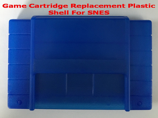 Transparency Blue color Game Cartridge Replacement Plastic Shell For NTSC SNES Console