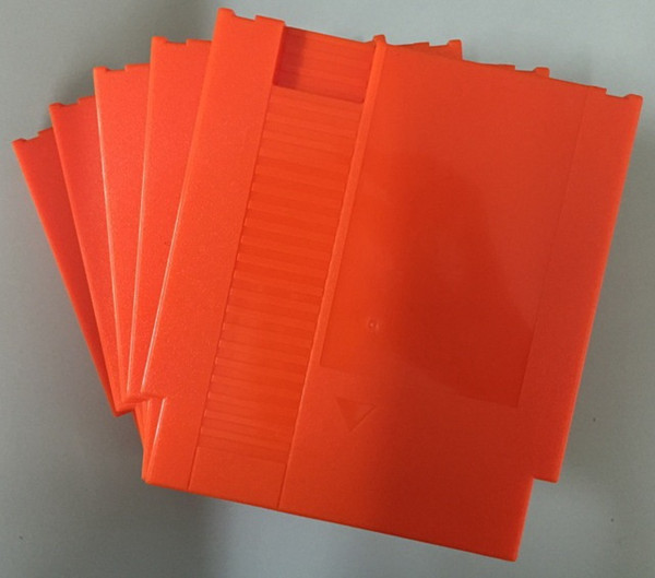 Orange color 72 Pins Game Cartridge Replacement Plastic Shell For NES Console