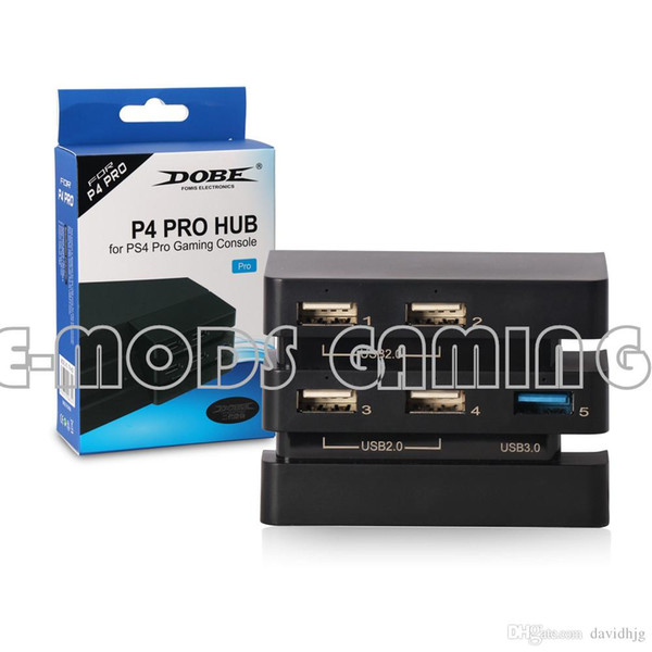 New PS4 Pro Hub USB Ports w/ 5 USB Port High Speed USB with-(1*3.0)-(4*2.0)-USB Ports Cable Adapter for Sony Playstation 4 Pro