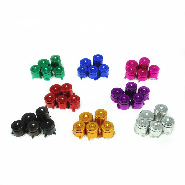 5pcs/set aluminium alloy Metal Bullet Button Luger ABXY and Speer Guide Buttons set for xbox one controller DHL FEDEX EMS FREE SHIPPING