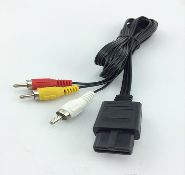 freeshipping 180cm AV TV RCA Video Cord Cable For Game cube/for SNES GameCube/for Nintendo for N64 64 Wholesale Store