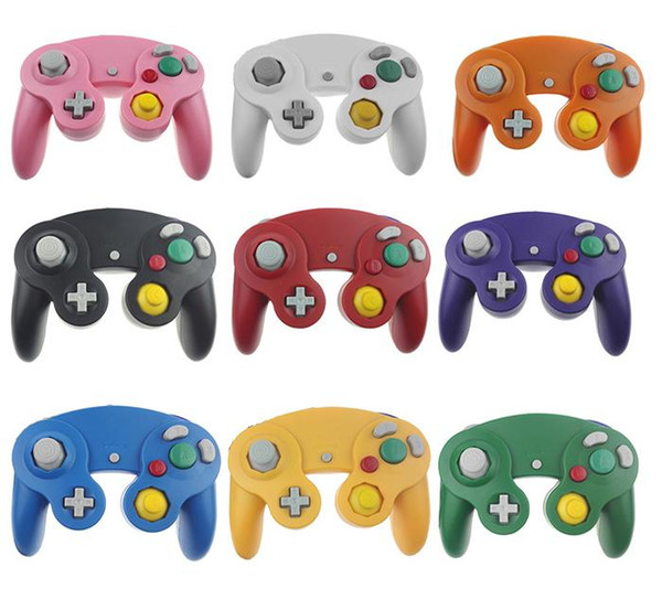 NGC Wired Gaming Game Controller Gamepad Joystick Turbo DualShock for NGC Nintendo Console Gamecube Wii U Extension Cable Cord Q2 9color DHL