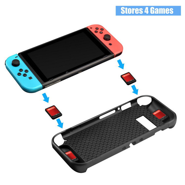 high quality For Nintend Switch Console Accessories TPU Protective Grips Cover Case Stores 4 Games for Switch Controller Shock-Absorption