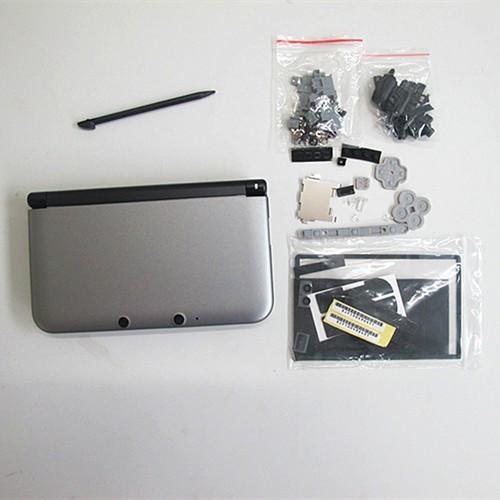 silver color For 3DS XL/LL Shell black Game Console replacement full housing cover case with Buttons free shipping