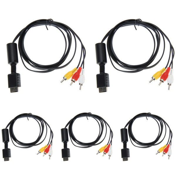 1.8M RCA TV Cable AV lead Sound Video for Sony For Playstation 2 3 PS2 PS3 Wholesale