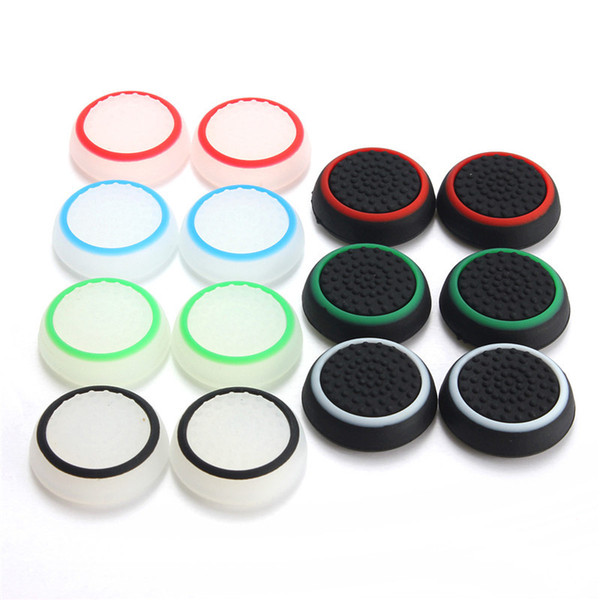 Hot sale gamepad joystick set white luminous silicone cap protection cap slip for ps4 ps3 xbox 360 one