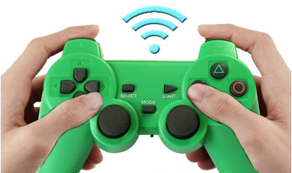 2.4G wireless controller PS2, wireless game controller double vibration, can turn computer PC universal color transparent handle