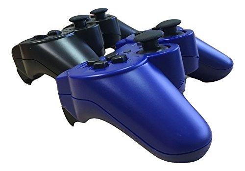 dosly game controller for PS3 wireless bluetooth controller(black and blue color)