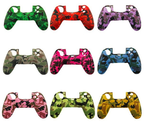 For PS4 Camouflage Soft Silicone Cover Case Protection Skin For Sony Playstation 4 Dualshock 4 Controller Controle Cases