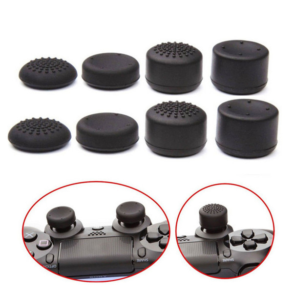 Silicone Increase Height 8pcs/lot Joystick Thumb Stick Grips Caps Buttons for PS4 PS3 XBOX Gamepads Handle Anti-skid Dust-proof Rocker Hats