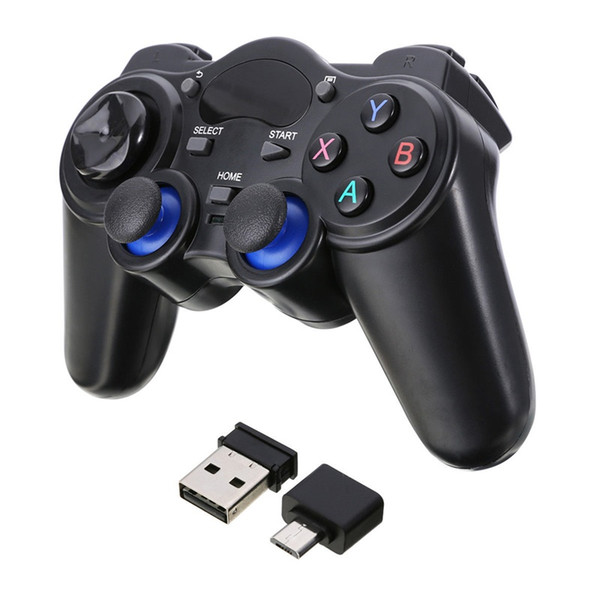 New Wireless Gaming Joypad Controller 2.4GHz Gamepad With Micro USB OTG Converter Adapter For Android Tablets PC TV Box