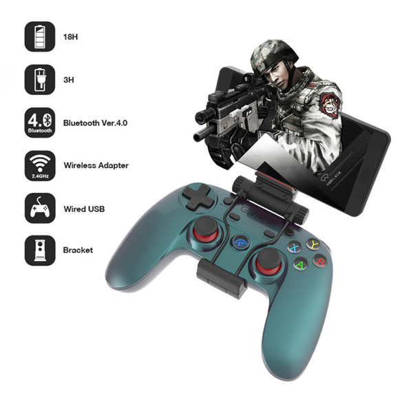 New GameSir G3v 2.4Ghz Wireless Bluetooth Gamepad Game Controller With Bracket and Wired USB Cable for Android PS3 Windows PC