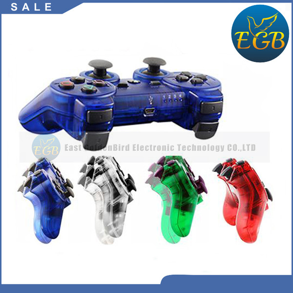 PS3 Transparent Bluetooth Wireless Controller Joysticks Gamepads Shell Game Controller 4 colors