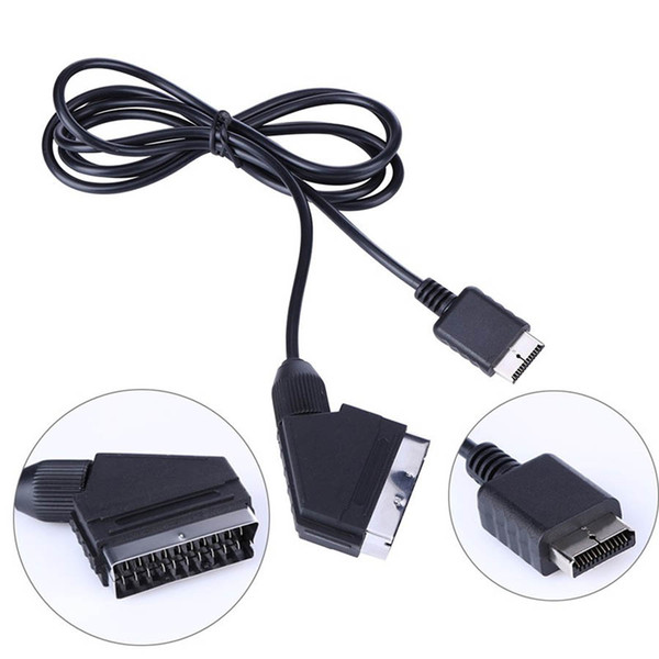 6ft/1.8m RGB SCART Cable TV AV Lead Replacement Connection Cable for Sony Playstation PS1 PS2 PS3 for PAL/NTSC consoles