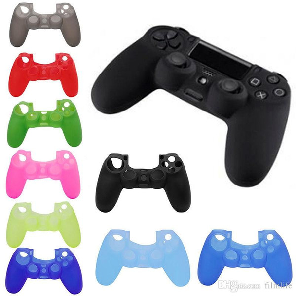 For PS4 Gamepad Silicone Cover Rubber Case Gel Protective Cover for Playstation 4 Controller Controle Joystick