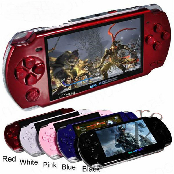 Free Shipping handheld Game Console 4.3 inch screen mp4 player MP5 game player real 8GB support for psp game,camera,video,e-book