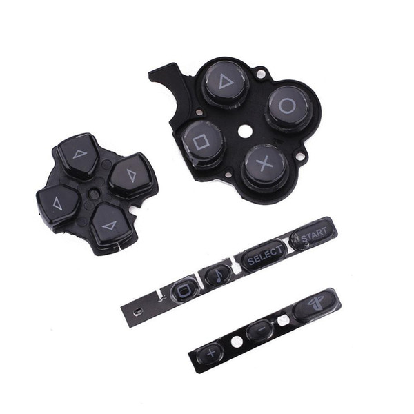 20 SETS/LOT Black Red Silver Buttons Key Pad Set for Sony PSP3000 Slim Console Replacement Left Right Button