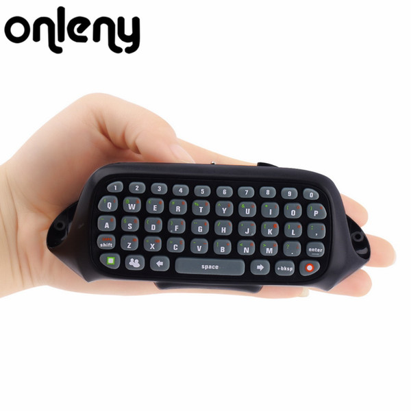 Freeshipping Newest Mini Keyboard Wireless Controller Text Messenger Keyboard 47 keys Chatpad Keypad for Xbox 360 Game Controller Black