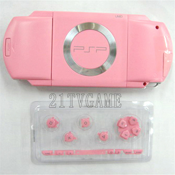 Pink color replacement full housing shell cover case with buttons kit for PSP1000 PSP 1000 Game Console Repair Parts